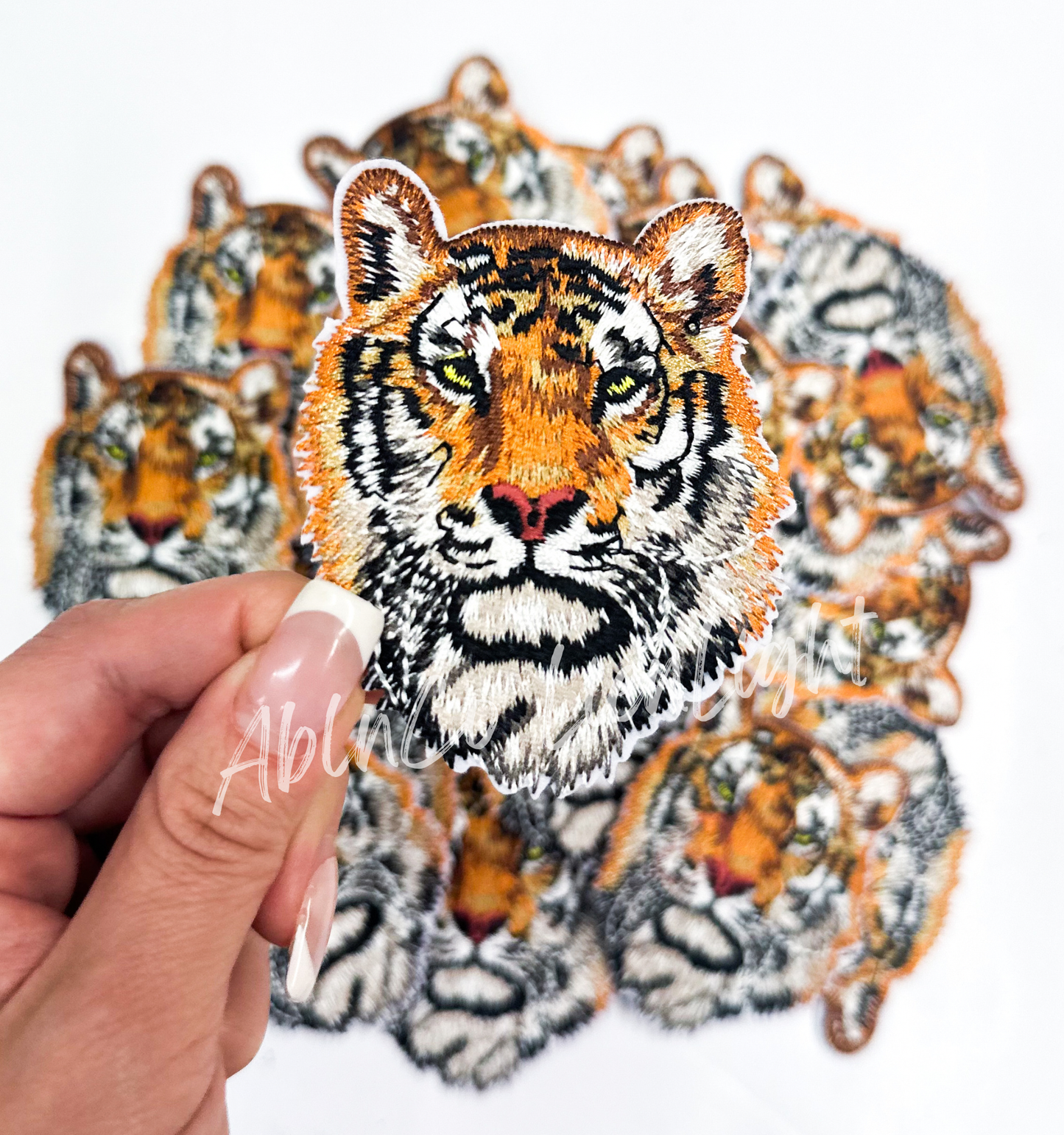 ABLNco - Small 3” fierce tiger patch trucker hat patches iron on