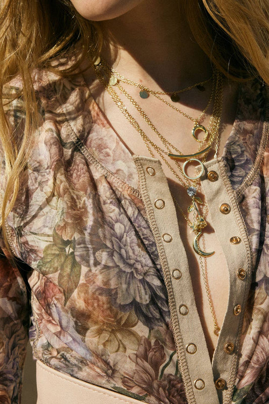 Promesa USA - Floral-Print Mesh Snap-Front Long-Sleeve Top: SAND / L