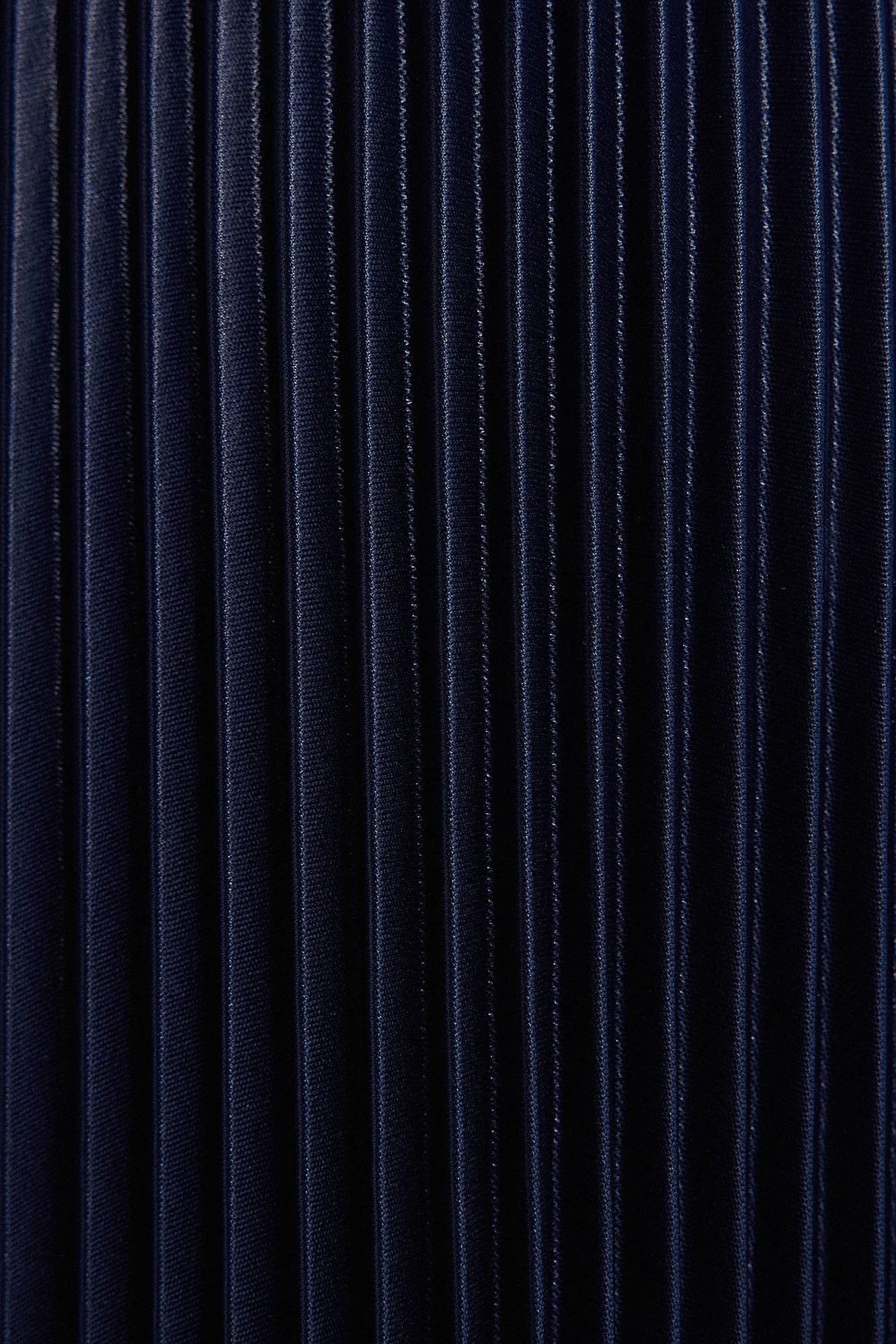 Touché Privé - PLEATED SKIRT - MAXI LENGTH, HIGH WAIST: Navy Blue / Standart