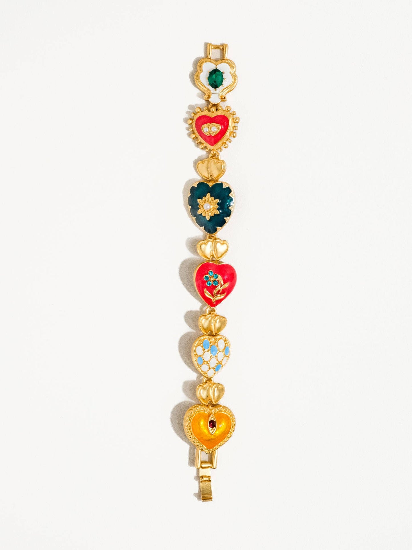 Flânerie by MAIQ - Elysian 18K Gold Boho Baroque Heart Color Bracelet: Multi-Colored
