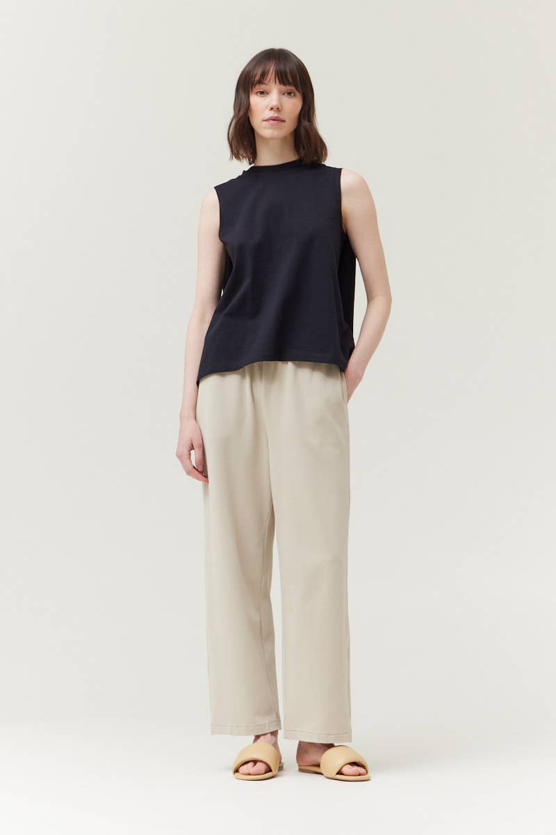 Grade & Gather - 42078 - BACK FOLDED TSHIRT: OFF WHITE / Contemporary / SMALL