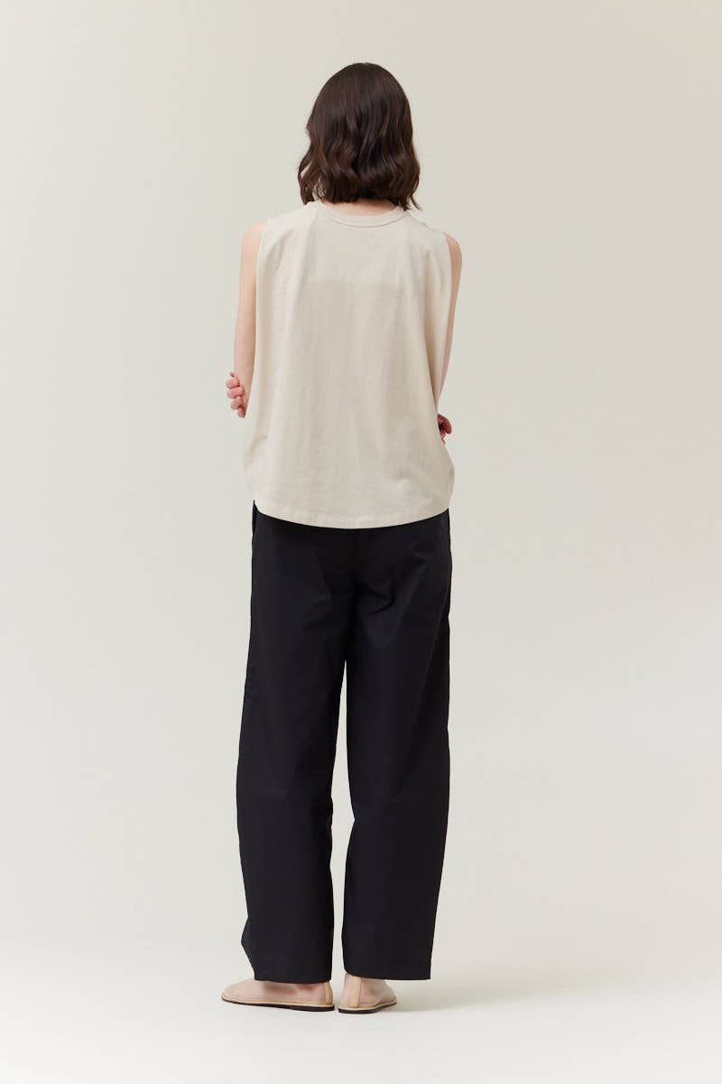 Grade & Gather - 42078 - BACK FOLDED TSHIRT: OFF WHITE / Contemporary / SMALL
