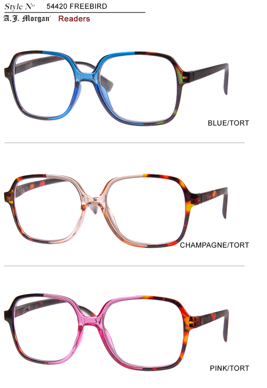 A.J. Morgan - Freebird - READING GLASSES: Champagne/Tort / 1.25