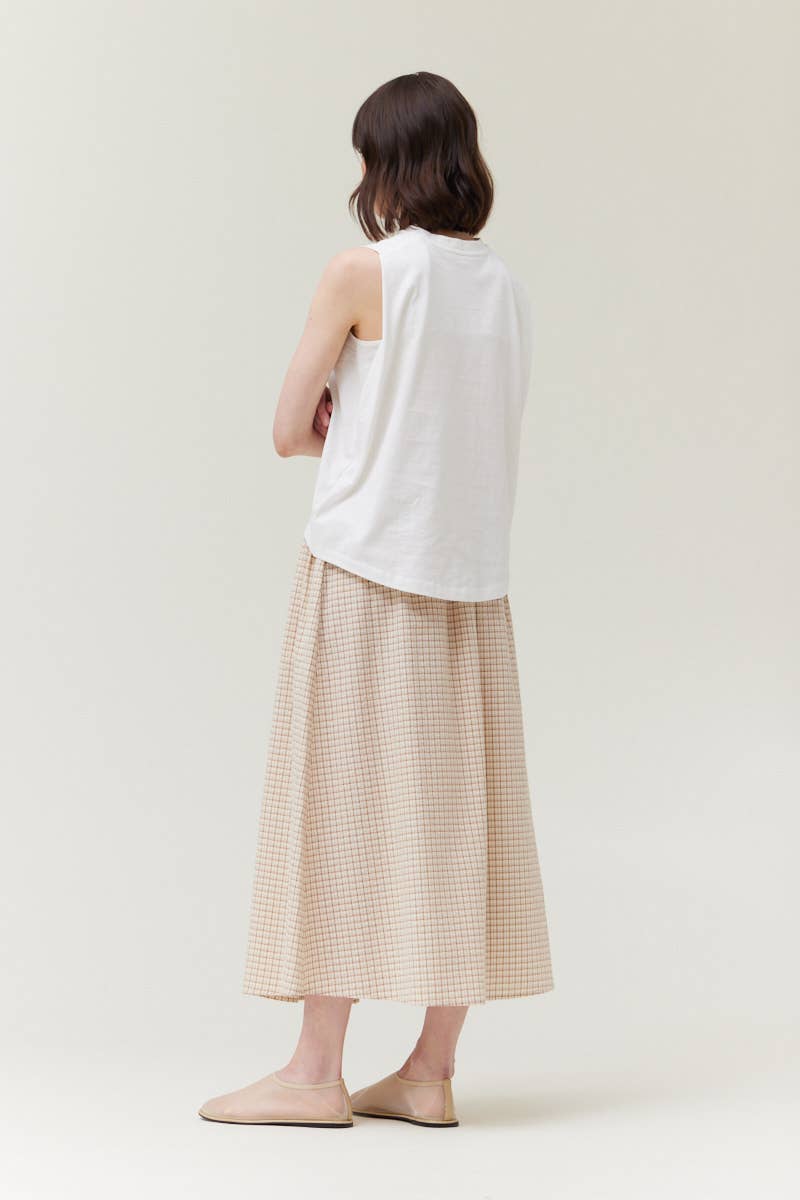 Grade & Gather - 42078 - BACK FOLDED TSHIRT: OFF WHITE / Contemporary / SMALL