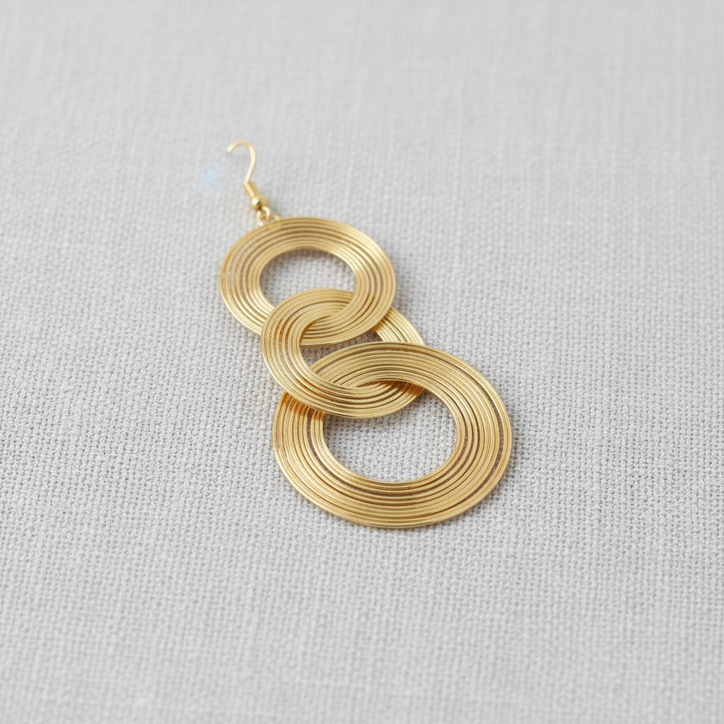 paperln - Exquisite Geometric Circle Drop Earrings