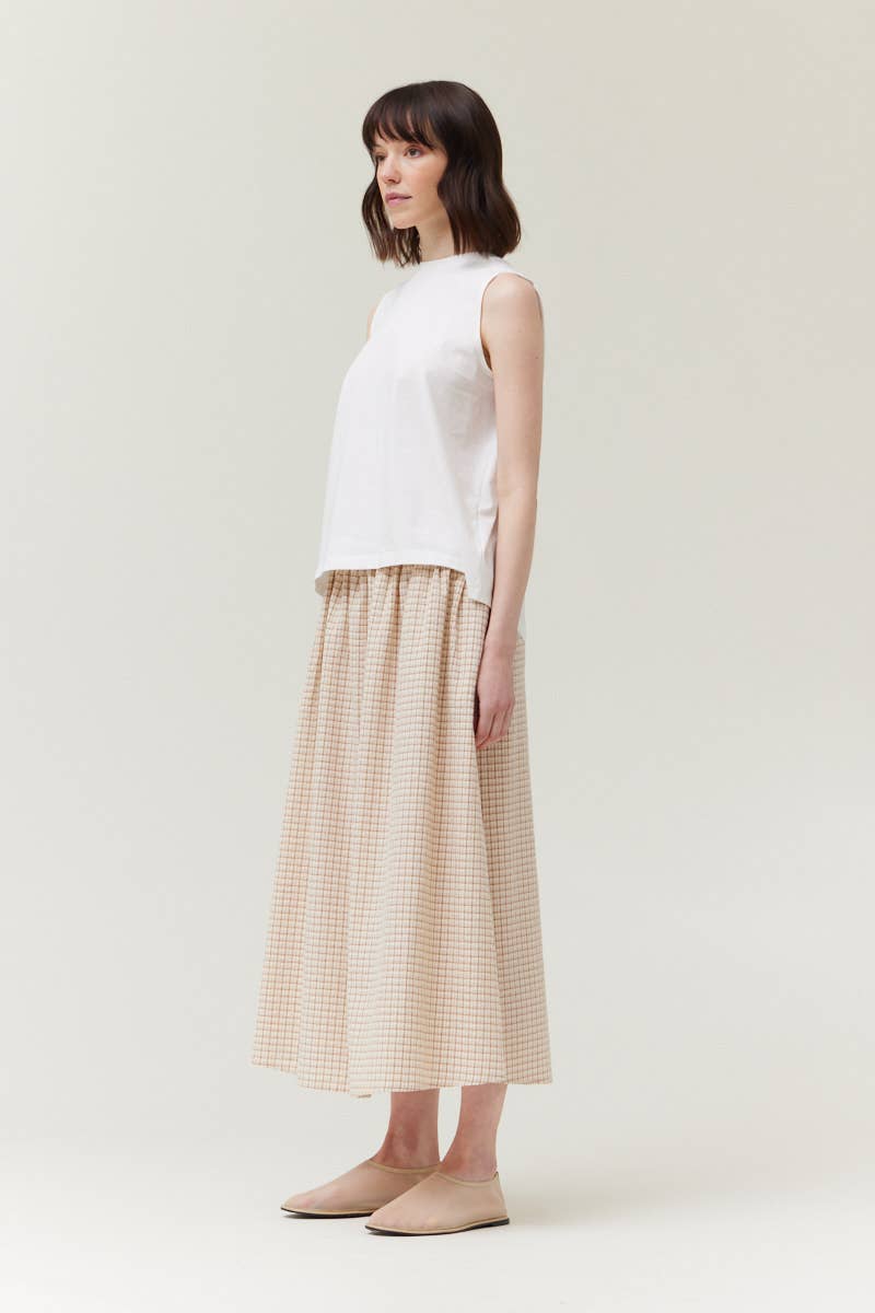 Grade & Gather - 42078 - BACK FOLDED TSHIRT: OFF WHITE / Contemporary / SMALL