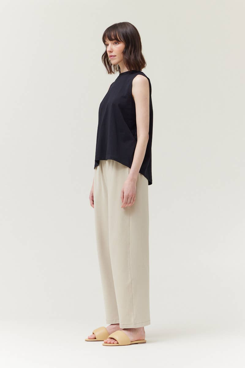 Grade & Gather - 42078 - BACK FOLDED TSHIRT: OFF WHITE / Contemporary / SMALL
