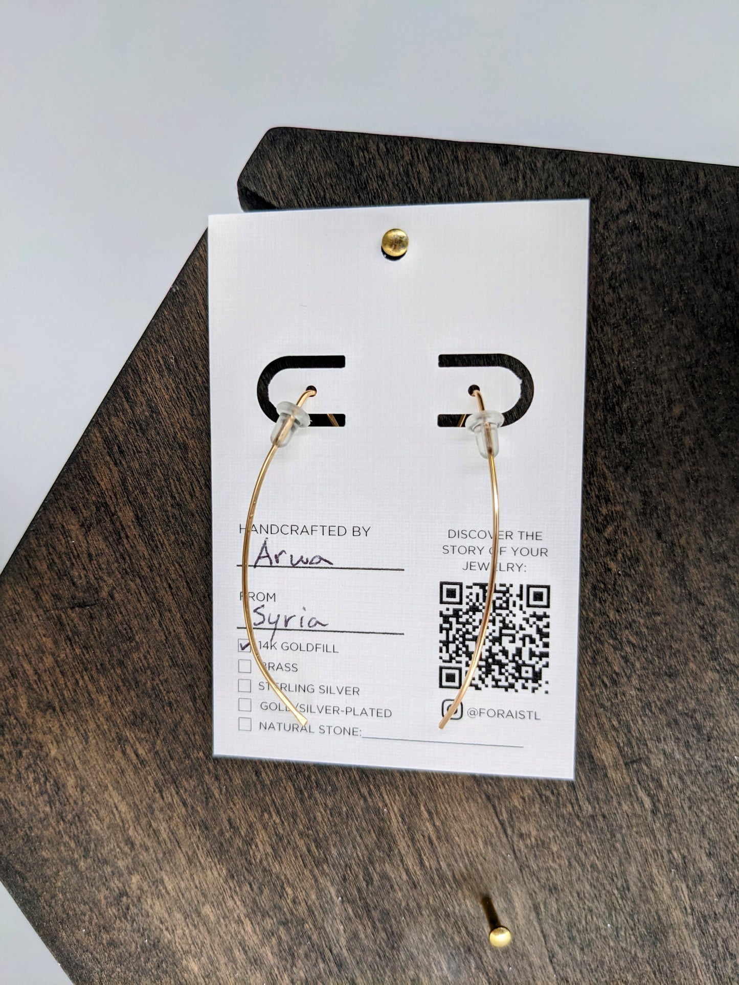 Forai - Qasioun Minimalist Threader Earrings in 14k Gold Fill