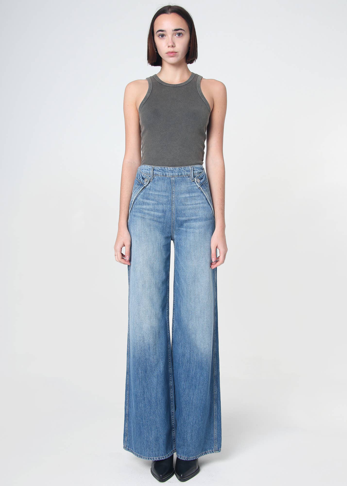 Noend Denim - Dina High Waisted Wide Jeans - San Diego: San Diego / 28