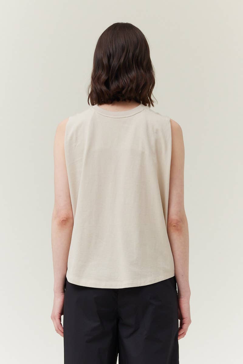 Grade & Gather - 42078 - BACK FOLDED TSHIRT: OFF WHITE / Contemporary / SMALL