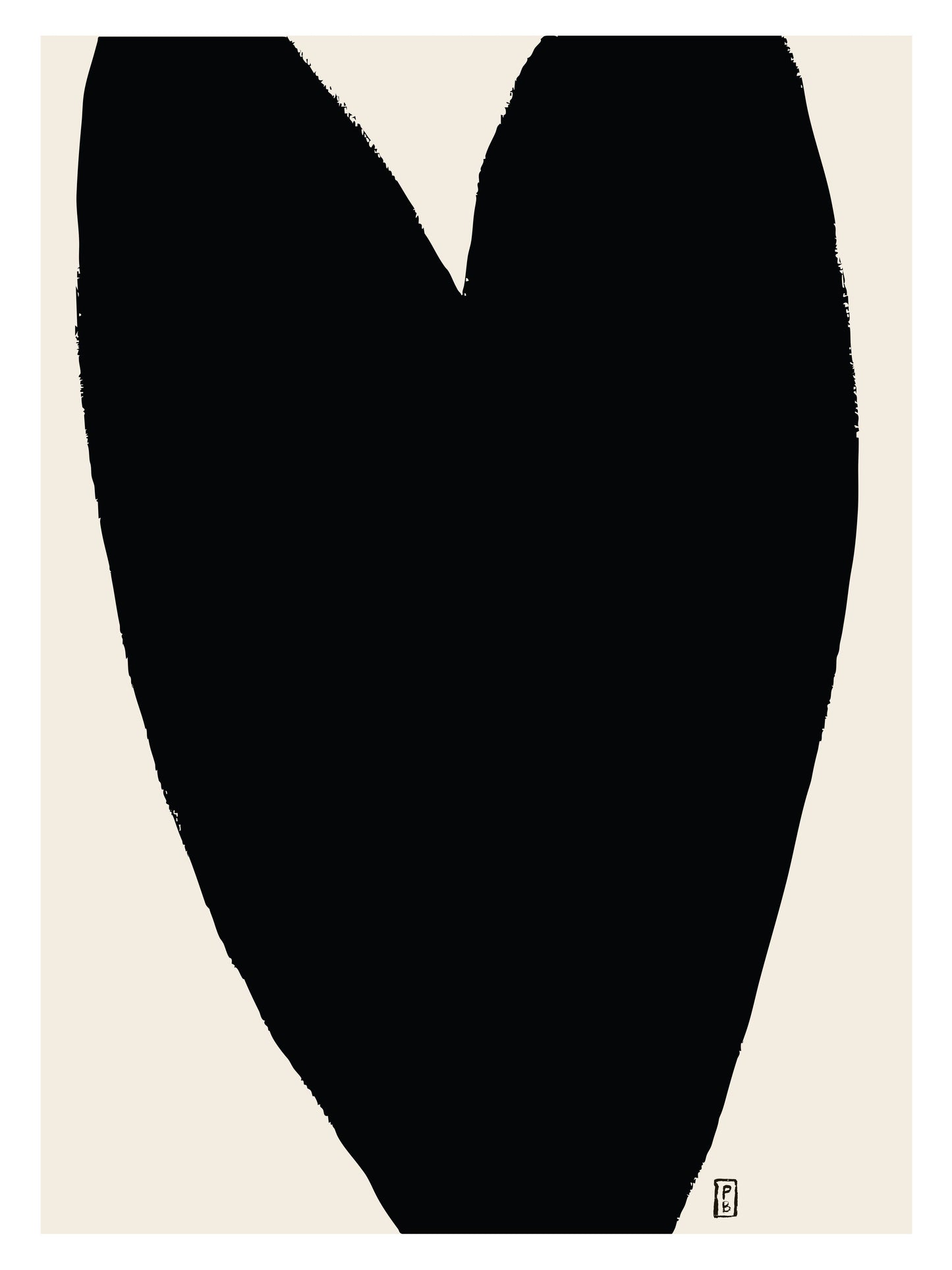 Pascale Berkowitz Studio Art - Black Heart Giclée Fine Art Print: 11x14