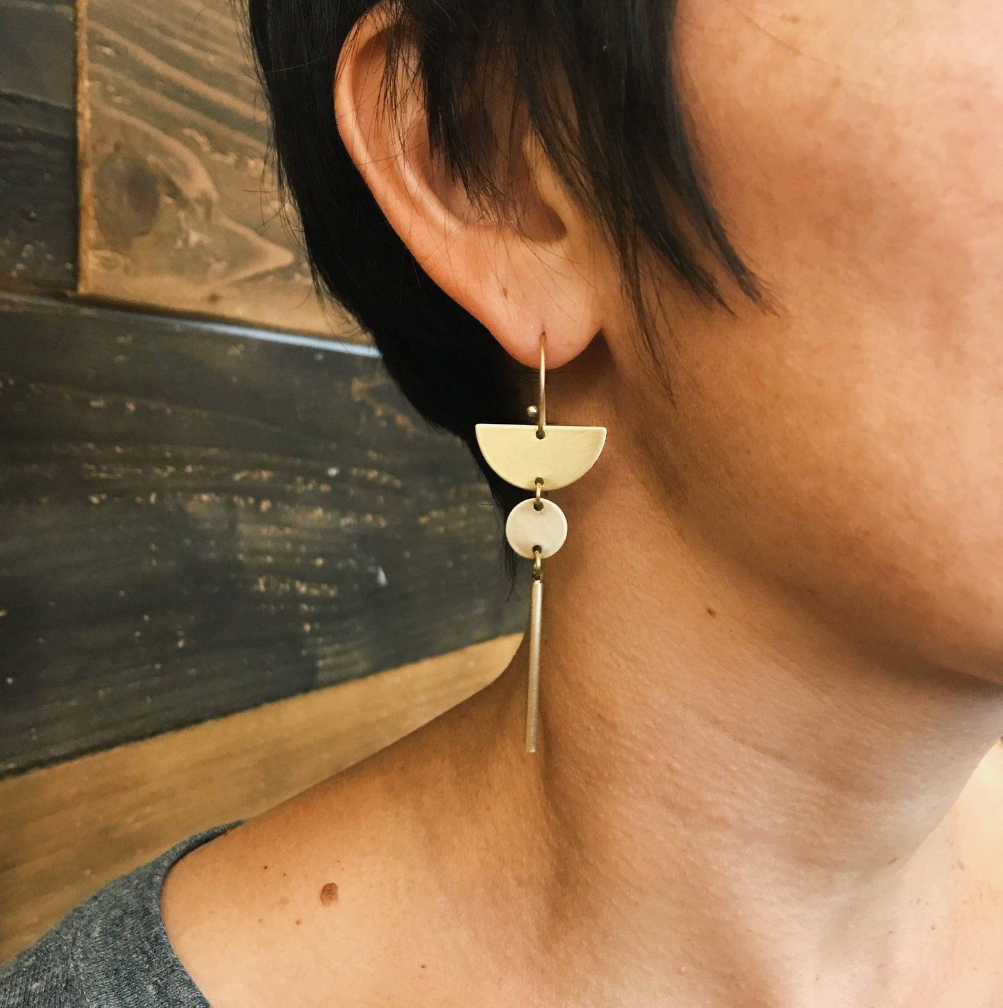 Modern Madini - Geo dangle drop earrings