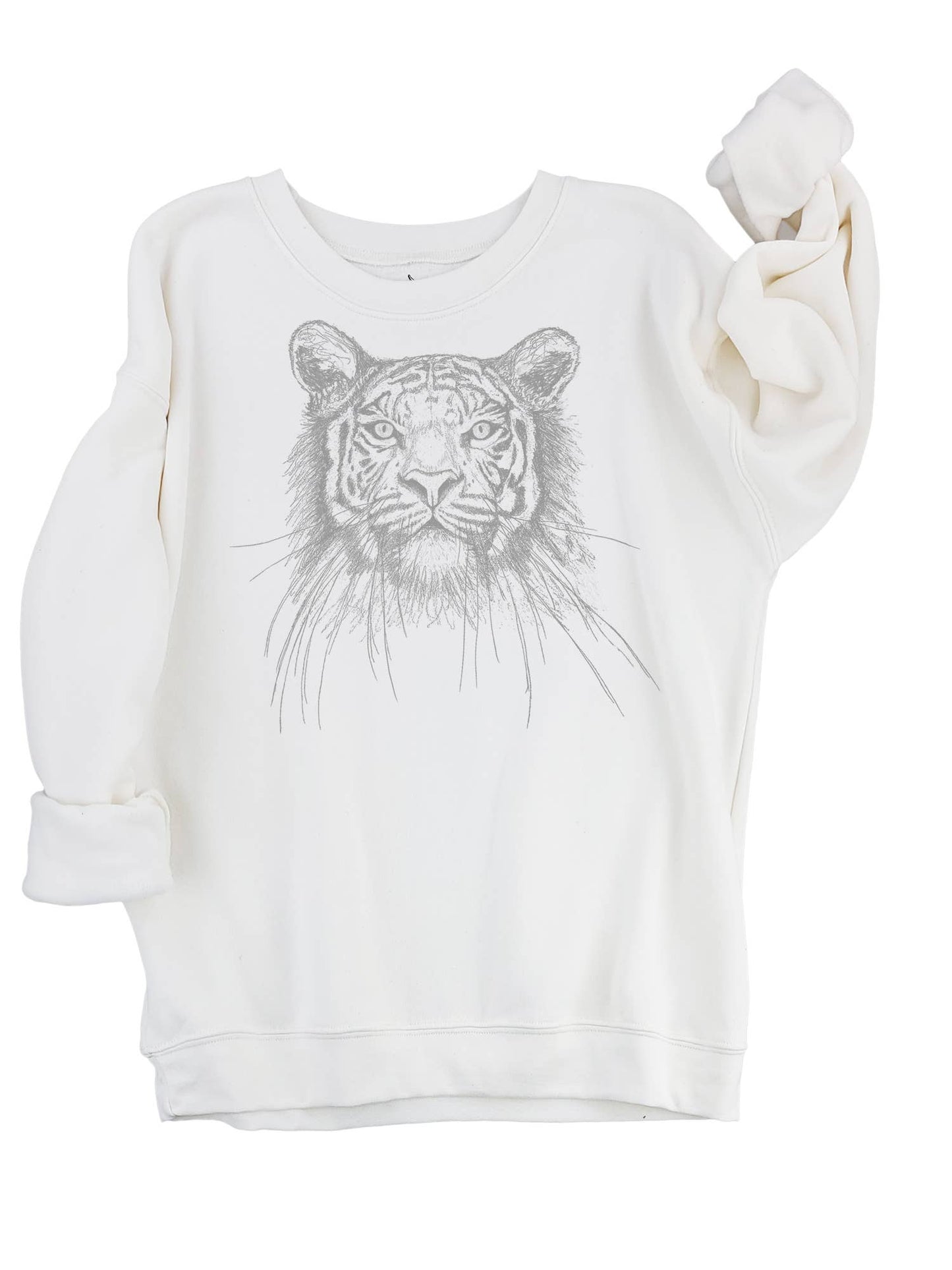 Supermaggie @ Faire - Tiger Ollie Oversized Sweatshirt: Black / Sm