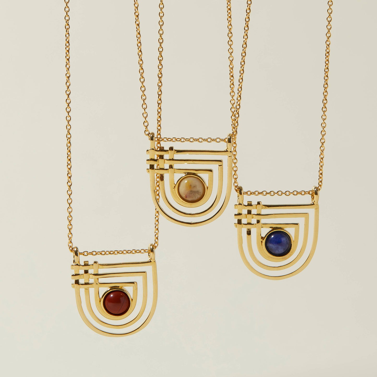 Lindsay Lewis - Golden Era Necklace - Agate: 16" Chain