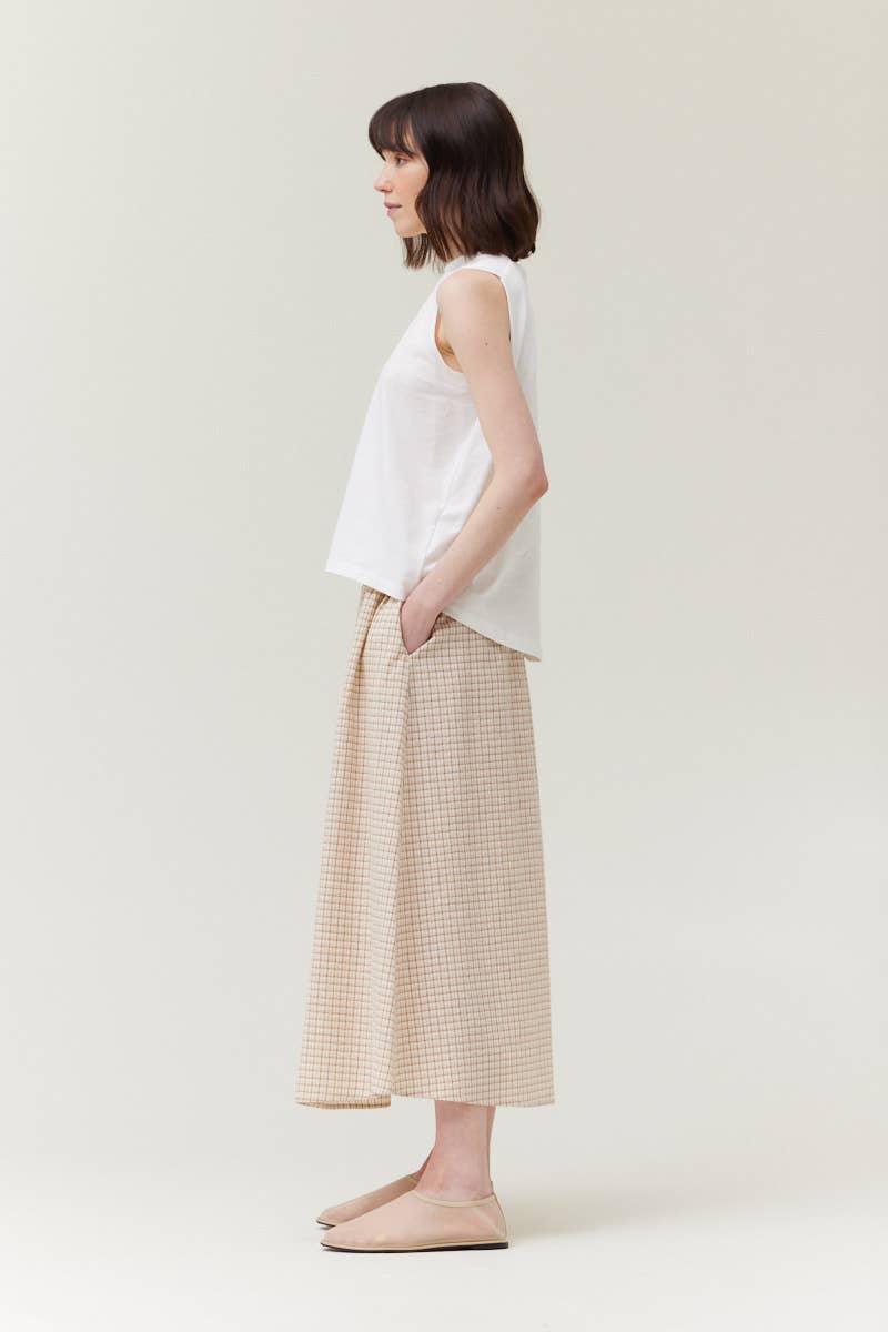 Grade & Gather - 42078 - BACK FOLDED TSHIRT: OFF WHITE / Contemporary / SMALL