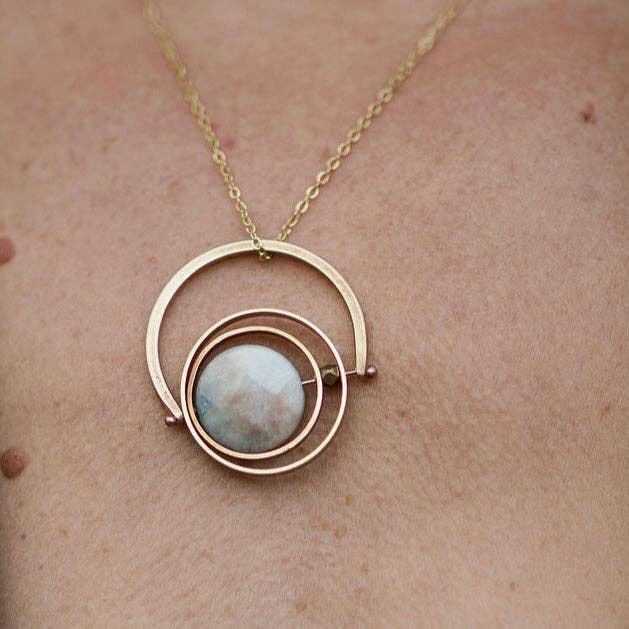 Modern Madini - Aquamarine Kinetic Necklace