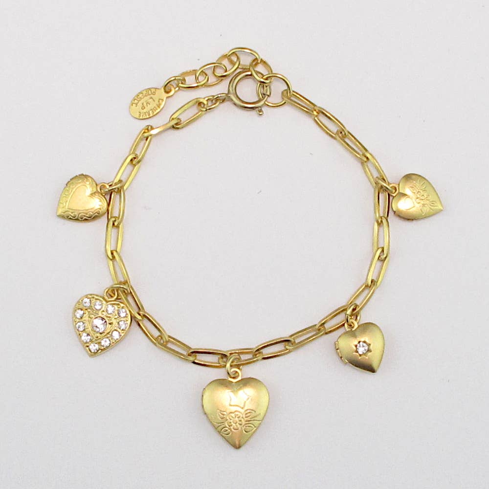 La Vie Parisienne - Cherished Heart Charm Bracelet
