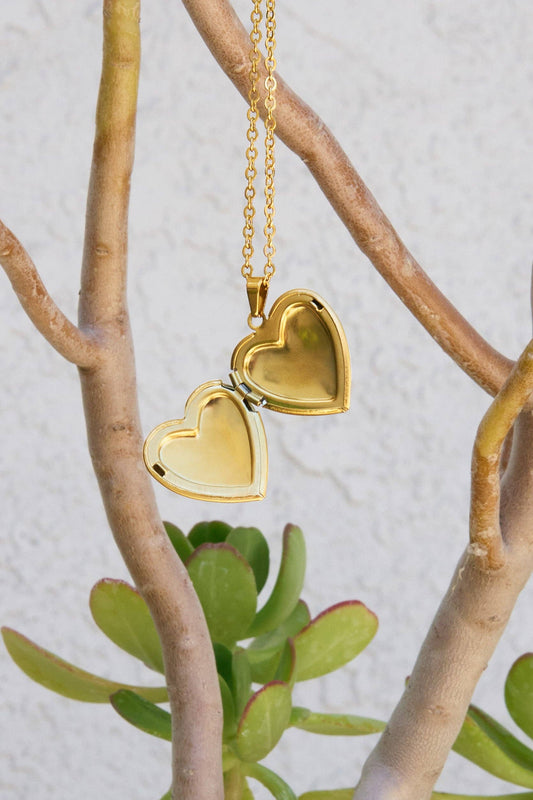 Peter and June - Locket Up Necklace: 18k gold plated