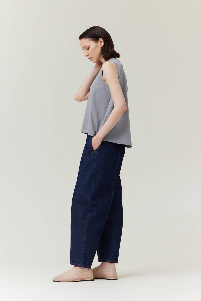 Grade & Gather - 42078 - BACK FOLDED TSHIRT: OFF WHITE / Contemporary / SMALL