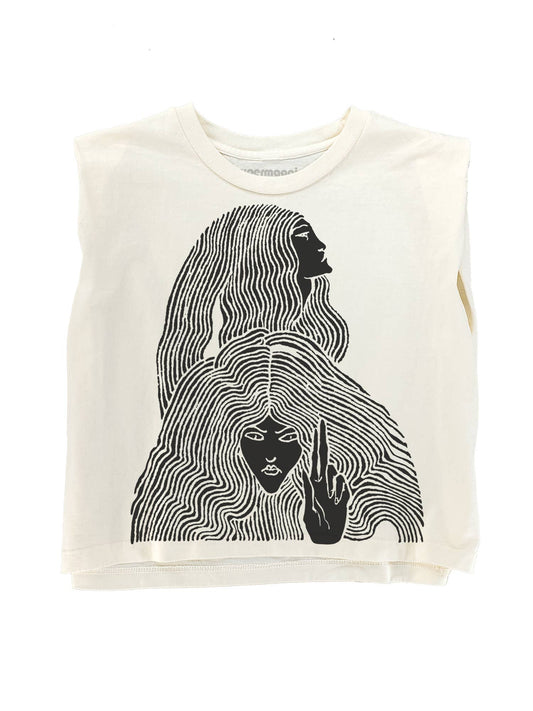 Supermaggie @ Faire - Witches Maisie Heavyweight Muscle Tee: Off Black / Lg