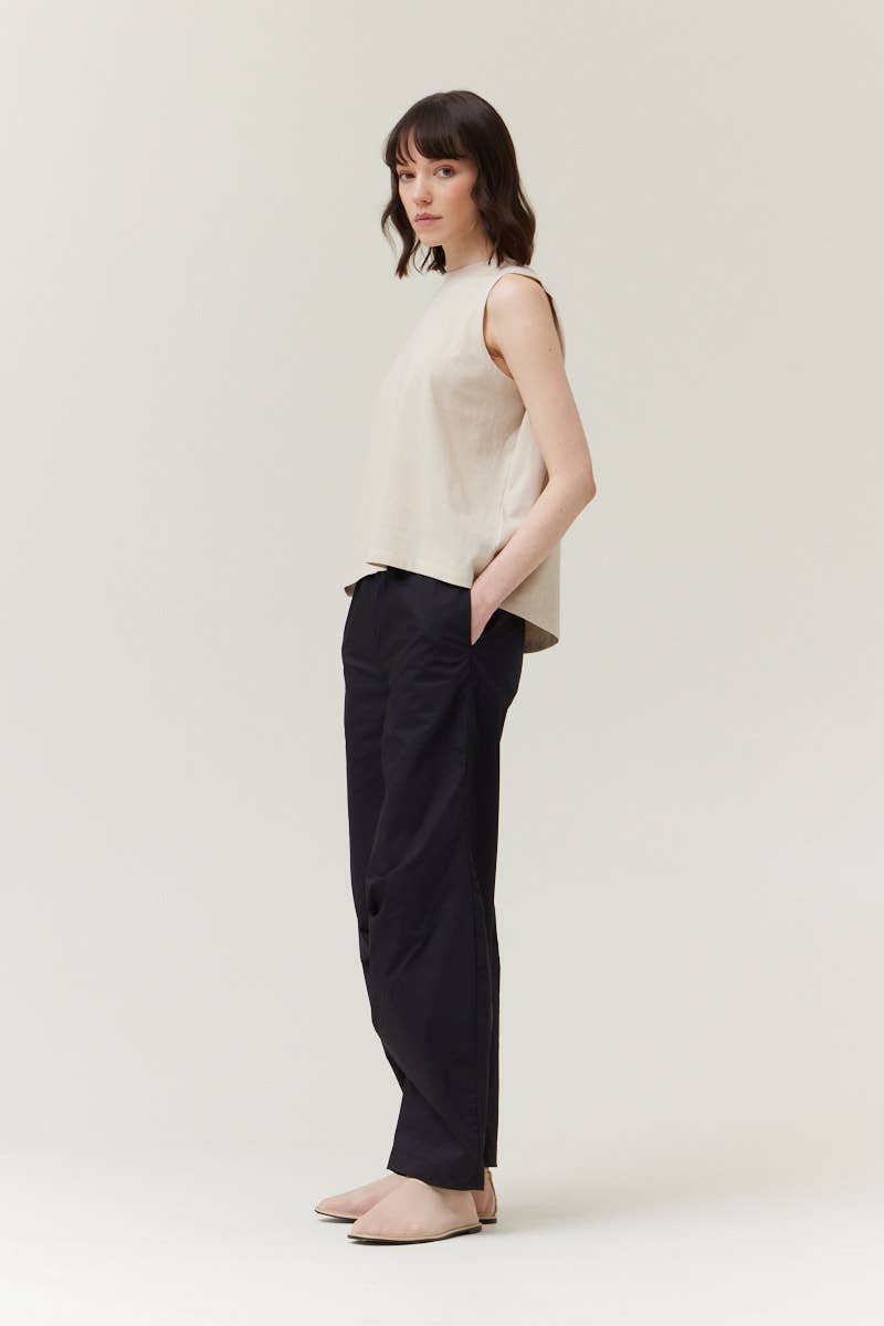 Grade & Gather - 42078 - BACK FOLDED TSHIRT: OFF WHITE / Contemporary / SMALL