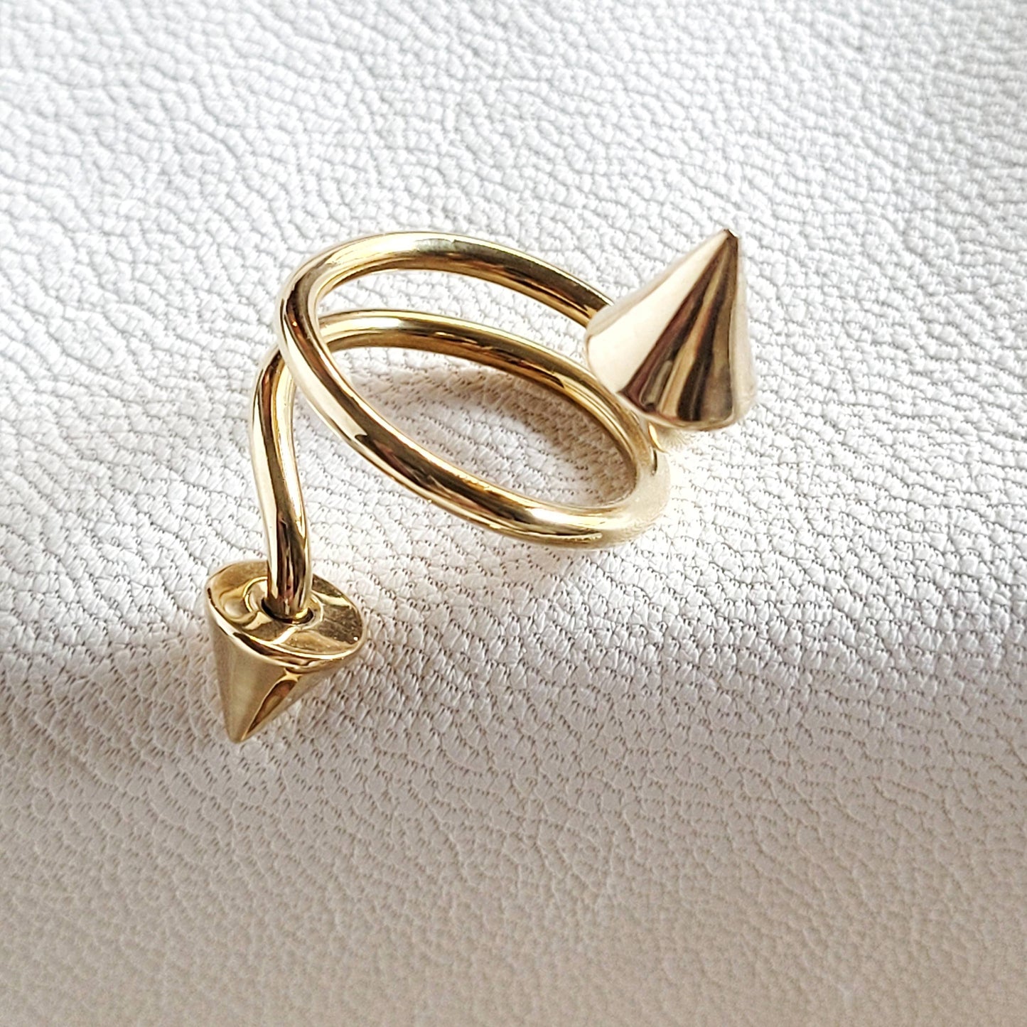 Bisjoux - Brass Double Spike Ring