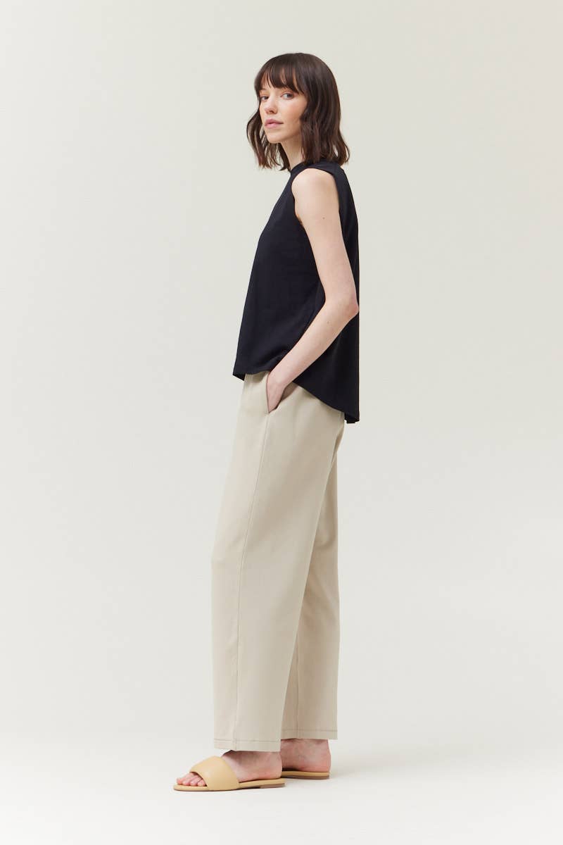 Grade & Gather - 42078 - BACK FOLDED TSHIRT: OFF WHITE / Contemporary / SMALL