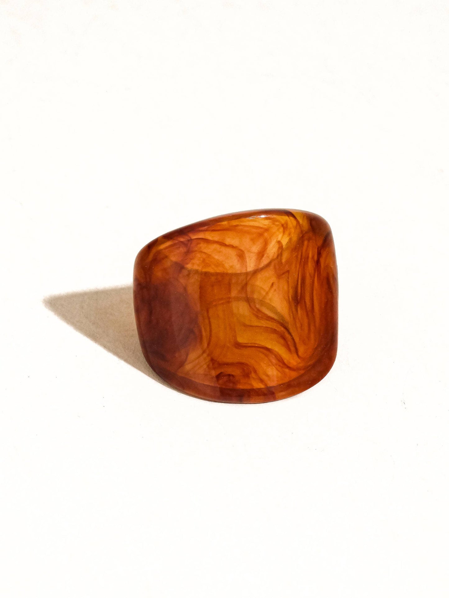 Flânerie by MAIQ - Doris Retro Vintage Chunky Statement Rings: Brown / 8