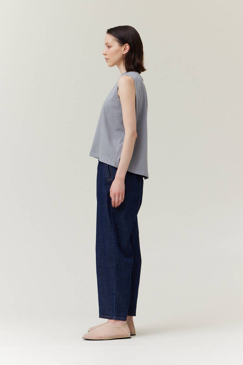 Grade & Gather - 42078 - BACK FOLDED TSHIRT: OFF WHITE / Contemporary / SMALL