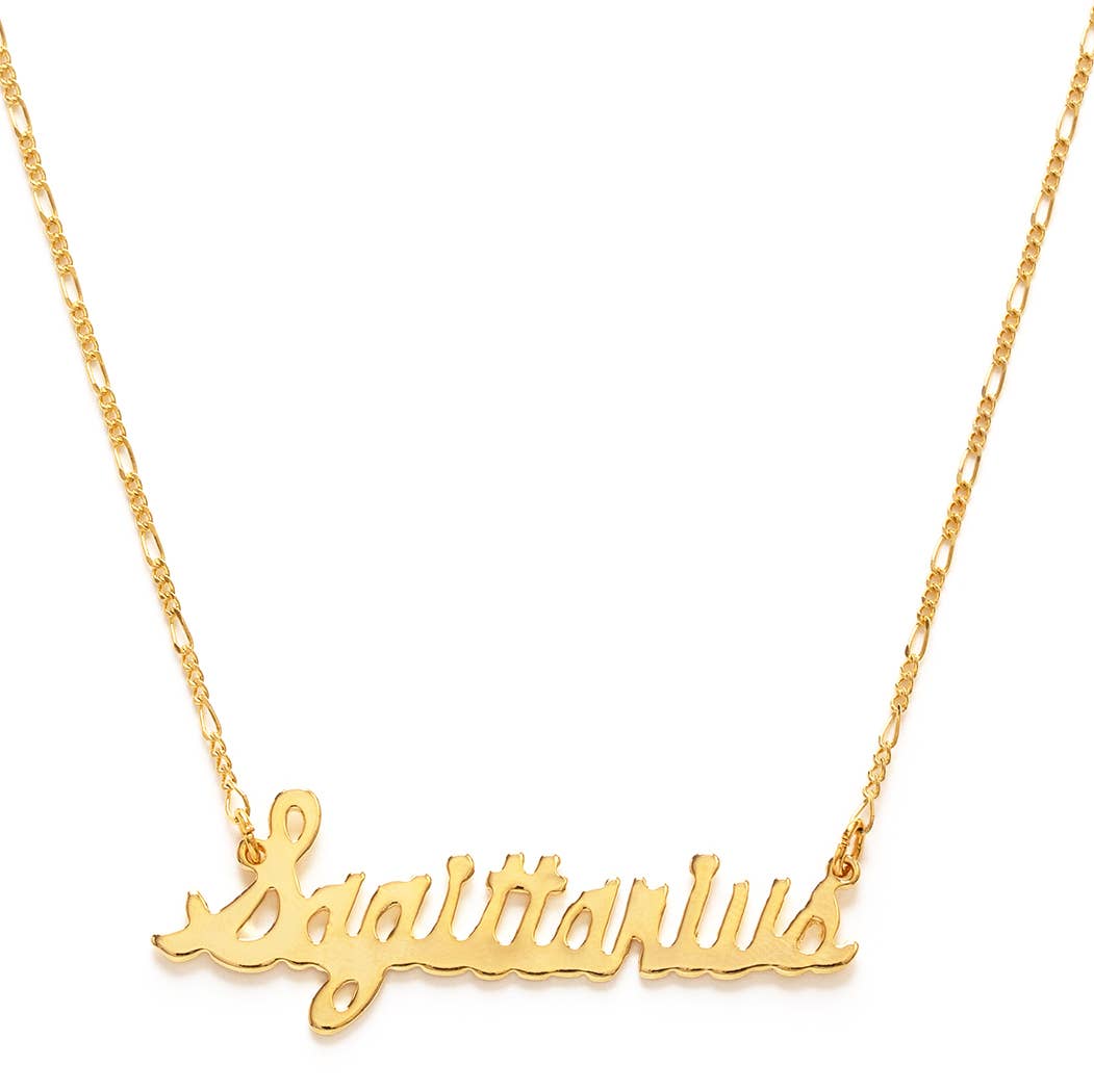 Amano Studio - Zodiac Script Necklaces – Singles: Pisces