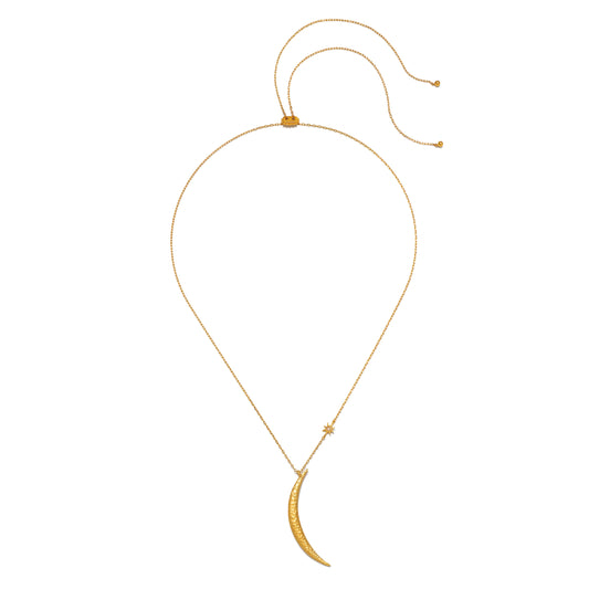 Satya Jewelry - Adjustable 30" Moon Necklace