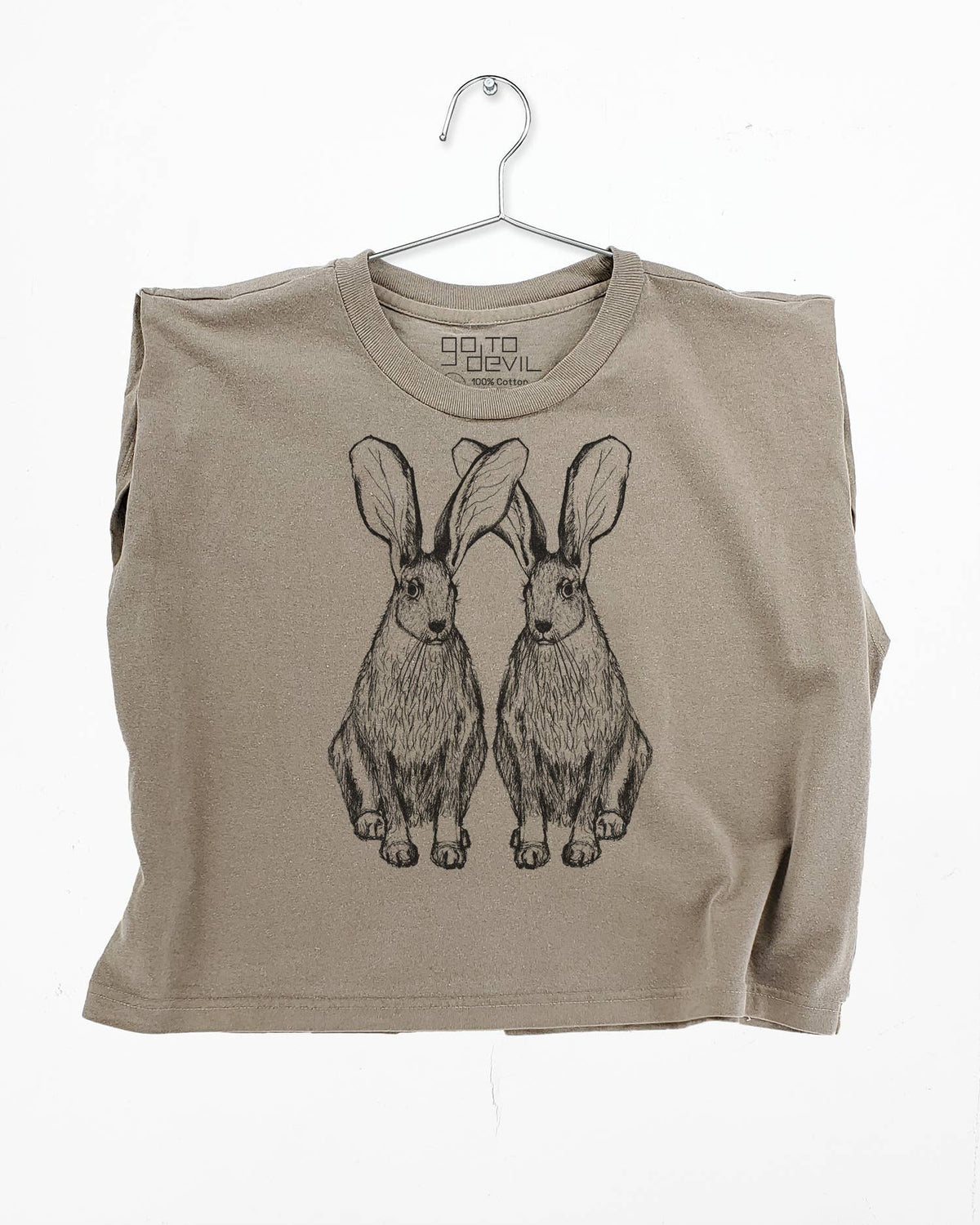 Go To Devil - Hares Joan Heavyweight Muscle Tee: Pink Lavender / Md