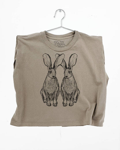 Go To Devil - Hares Joan Heavyweight Muscle Tee: Pink Lavender / Sm