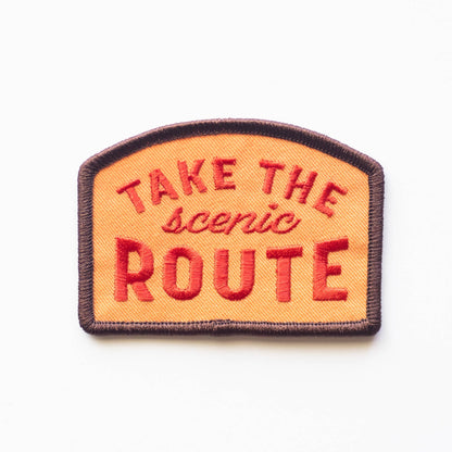 Union Made - Take the Scenic Route Embroidered Iron on Patch: No