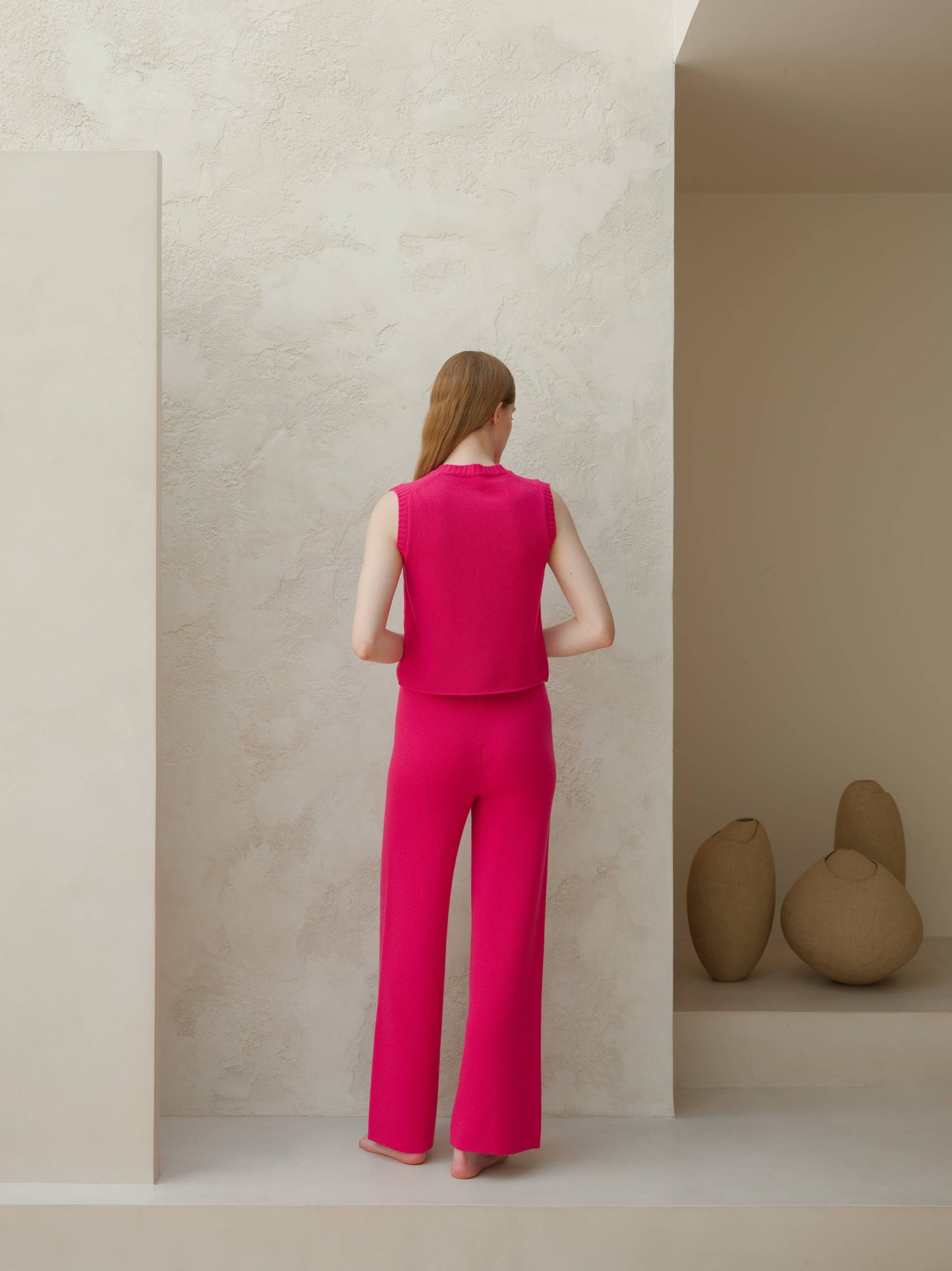 Lèmme - Cashmere blend wide-leg pants: Ceruleo / S