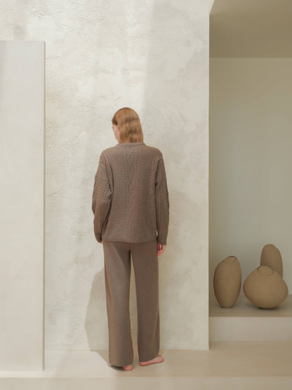 Lèmme - Cashmere blend wide-leg pants: Ceruleo / L