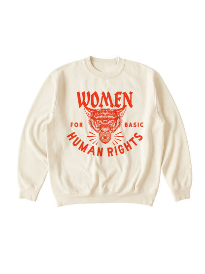 WE THE BABES - Women for basic human rights Graphic Sweatshirt - Ivory: S