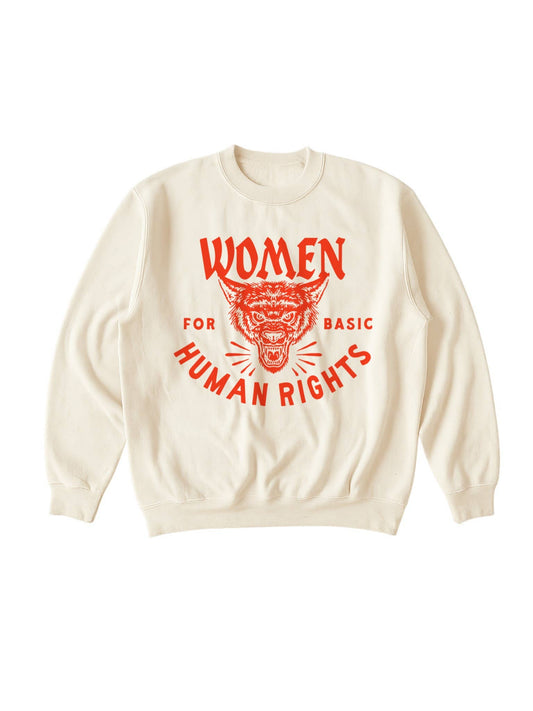 WE THE BABES - Women for basic human rights Graphic Sweatshirt - Ivory: S