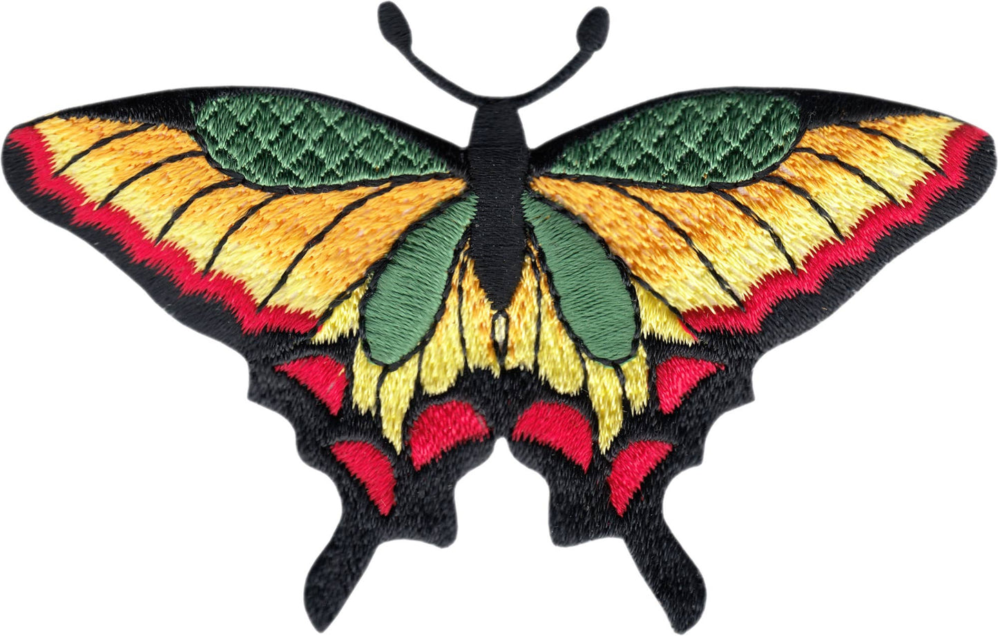 Square Deal Recordings & Supplies - Patch - Orange, Red, Green Beautiful Butterfly Nature Cute