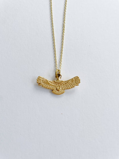 GeoMetricGem - Eagle Wings Necklace ~ Gold Plated Stainless Steel