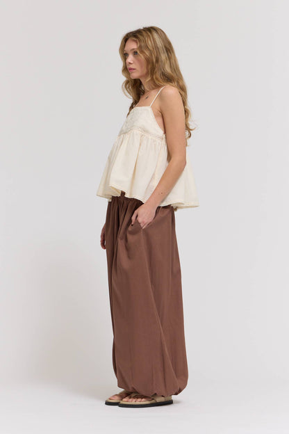Grade & Gather - 42226 - EMBROIDERED SLEEVELESS TOP: PALE BLUE / Contemporary / LARGE