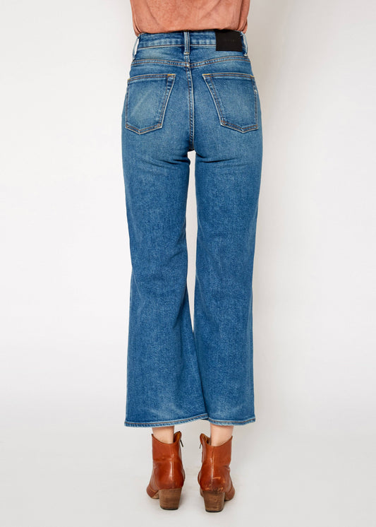 Noend Denim -  Queen High Rise Crop Wide Leg Jeans - Hope Wash: Hope / 26