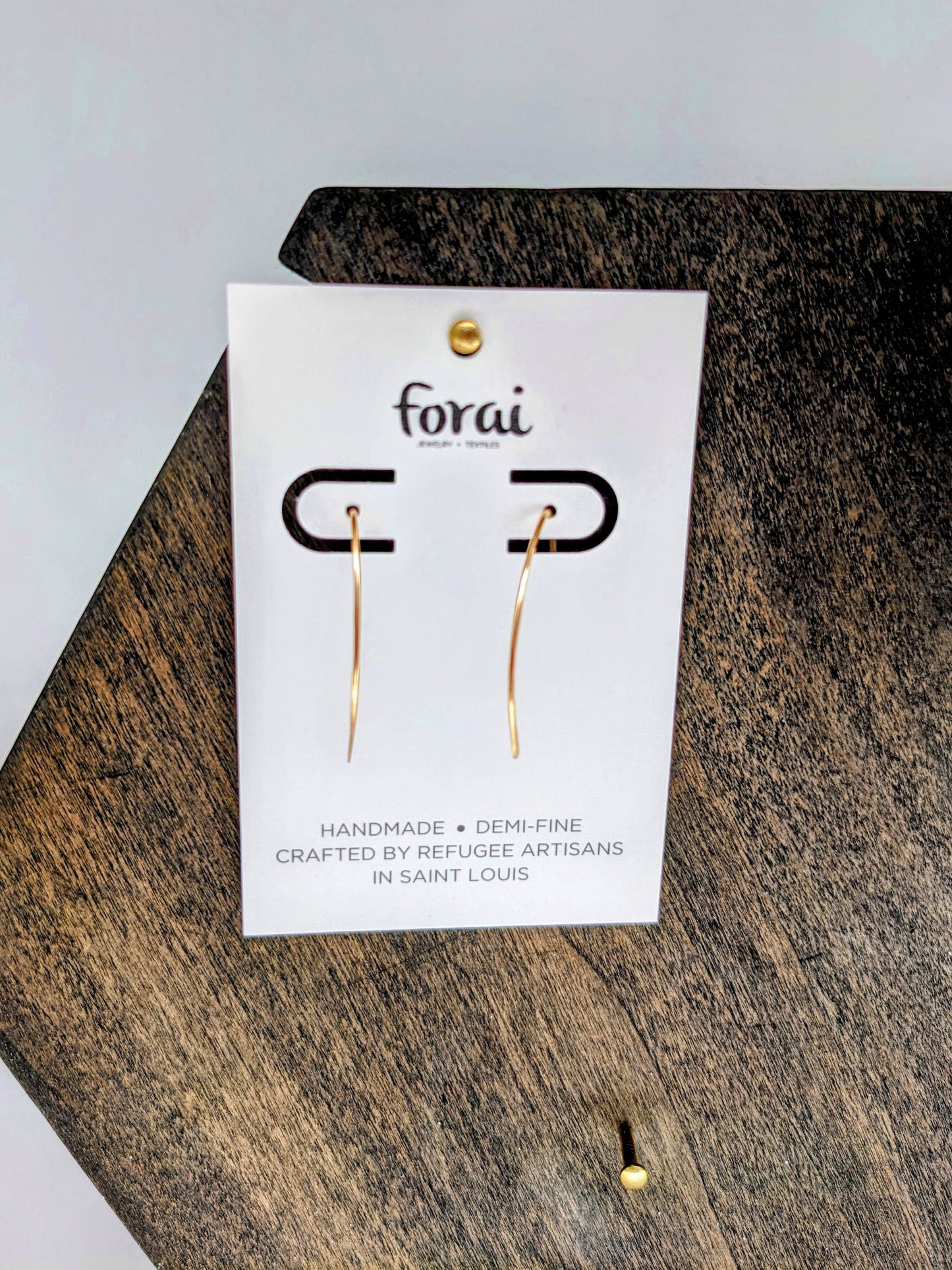 Forai - Qasioun Minimalist Mini-Threader Earrings in 14k Gold Fill