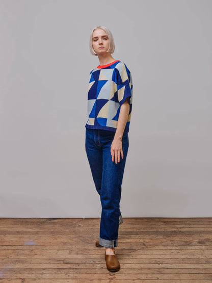 The Endery - Calder Sweater Tee - Jacaranda: XS/S