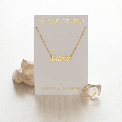 Amano Studio - Zodiac Script Necklaces – Singles: Pisces