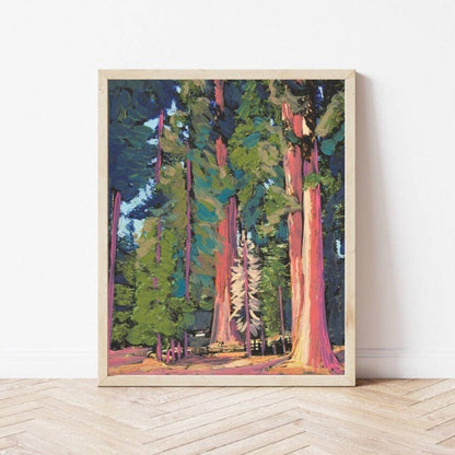 El Baker Art - California Redwood National Park Travel Print: 8×10