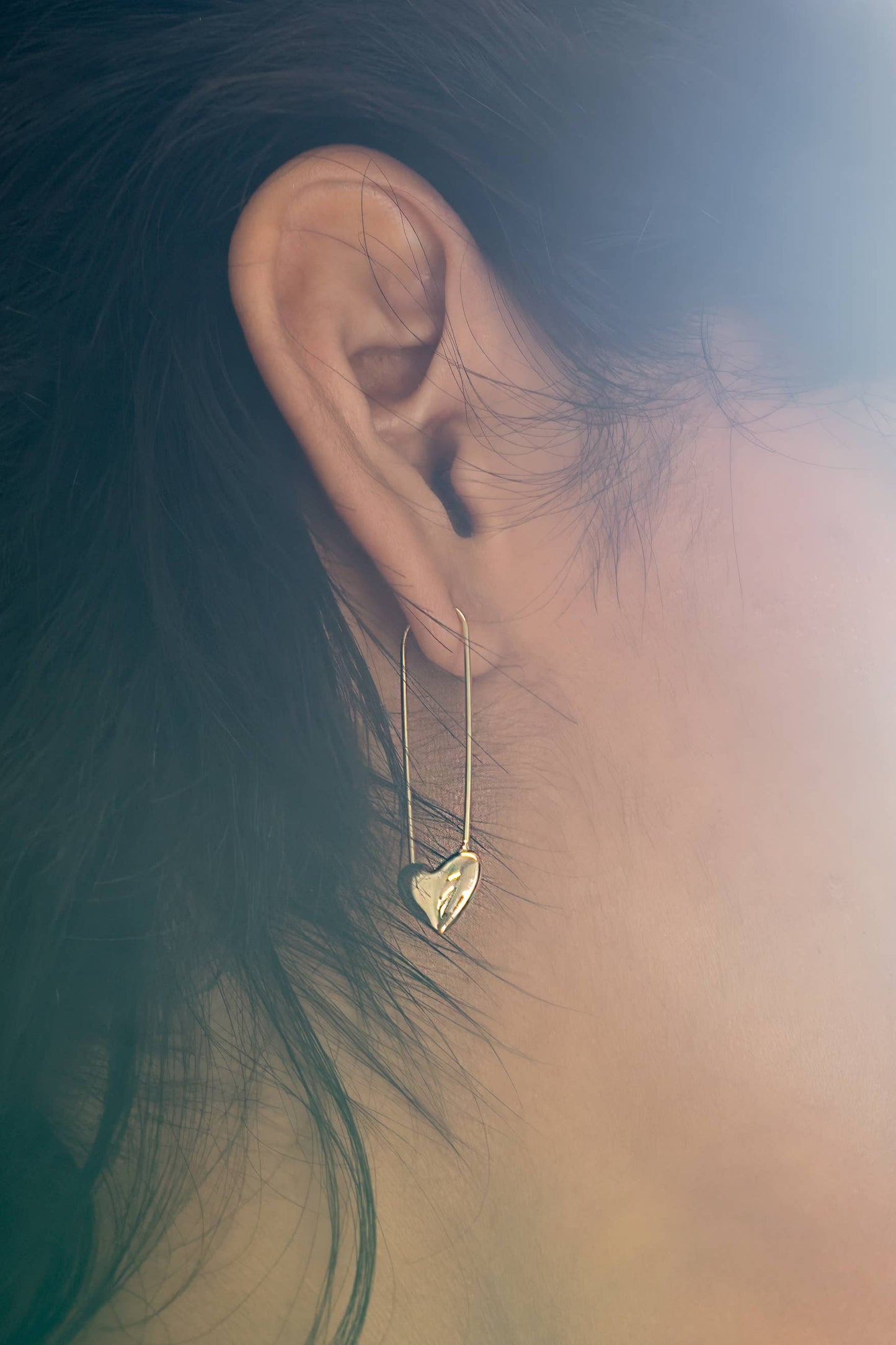 Peter and June - Lita Safety Pin Hoops - 18K Gold Plated