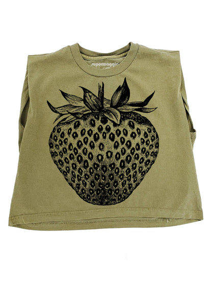 Supermaggie @ Faire - Strawberry Maisie Heavyweight Muscle Tee: Pink Lavender / Lg