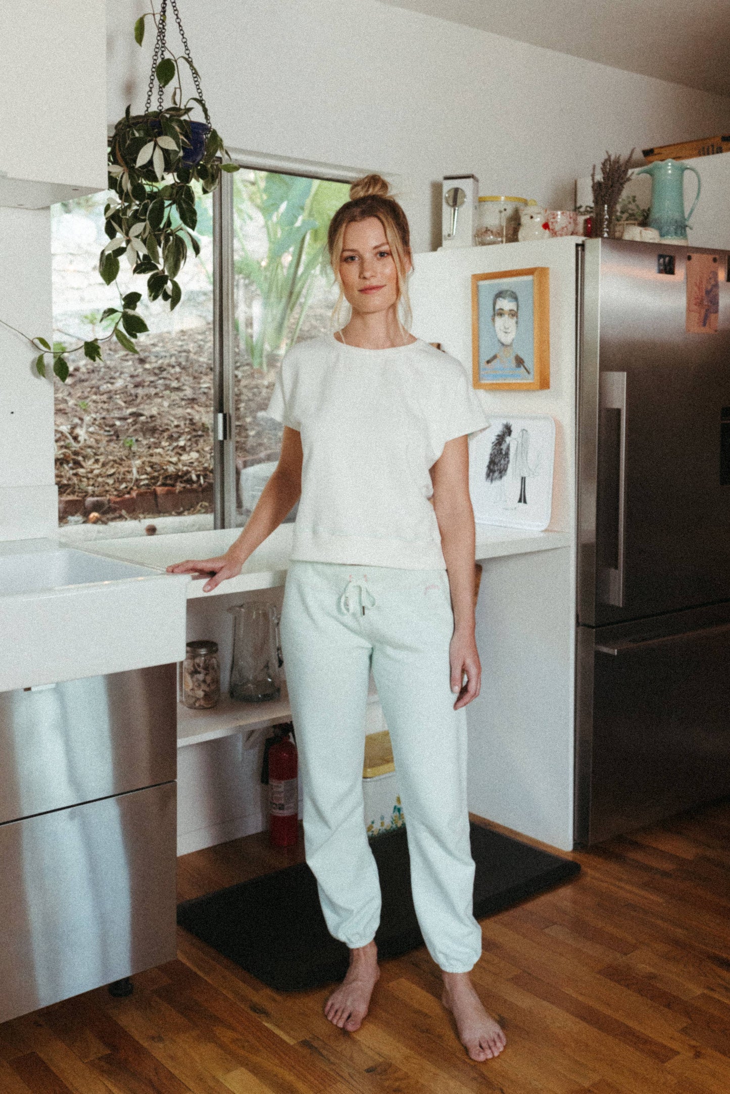 J. Marin Co. - Vintage Organic Terry Bateau Top - Sea Green - Made in L.A.: L