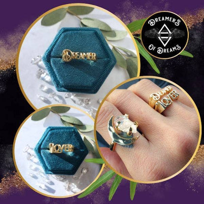 Dreamers of Dreams - The Lover Ring - 14k gold Lettering: 6